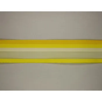 Stuha Plátnová stuha s monofilem a drátem, 40mm, žlutá