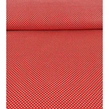 Bavlněná látka puntíky červené 2mm plátno 140cm | RTex