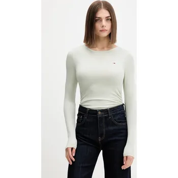 Pánské oblečení Tričko s dlouhým rukávem Tommy Jeans DW0DW21568 zelená 07X, vel. L