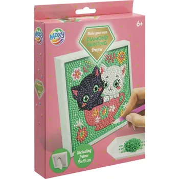 Diamantové malování Grafix Diamantové malování sada 15×15 cm kočky