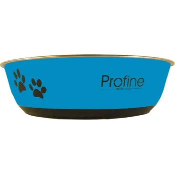 Miska pro psa Profine nerezová miska 1,5l s gumou L (modrá)