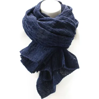 Šála Tmavě modrý dámský pletený šátek Galina