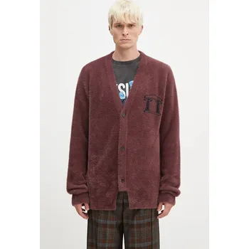 Dámská móda Kardigan Aries Oversized Chenille Knit Cardigan AR2002402 hnědá 88X, vel. XL