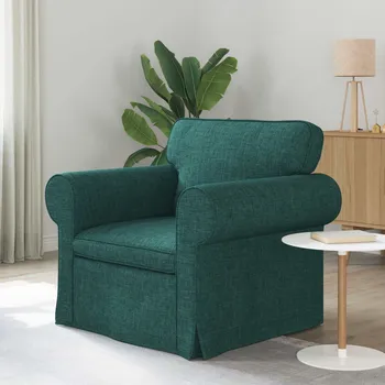 Křeslo vidaXL Pohovka 60cm Tmavě zelená Kov [42024295]