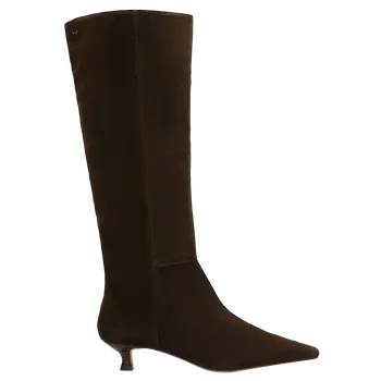 Dámské kozačky Hnědé Čokoládové Dámské Kozačky Na Nízkém Podpatku Wojas 7111962 38