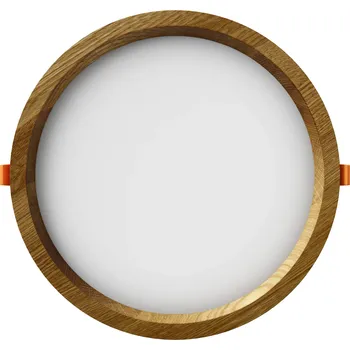 LED panel LED vestavené svítidlo Rondo Woodline Dub kulaté 264mm 18W - Denní bílá - APLED - 21265 - 21265