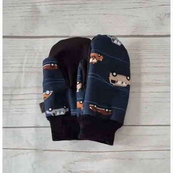 Rukavice Yháček Softshellové rukavice s beránkem, Auta Velikost:: M