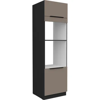 Nábytek Stolarz-Lempert Kuchyňská skříňka Aria TA-BL - 60 DPM-210 2F sloupek se zabudovanou troubou a mikrovlnkou, dvířka