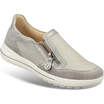 Dámská zdravotní obuv Dámské nazouvací polobotky s postranním zipem, velurová useň, šedá: 41