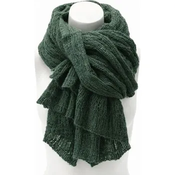 Šála Tmavě zelený dámský pletený šátek Galina