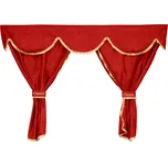 Truck závěsy – Classic (3v1), MAN TGA & TGX – XXL CAB. - červené