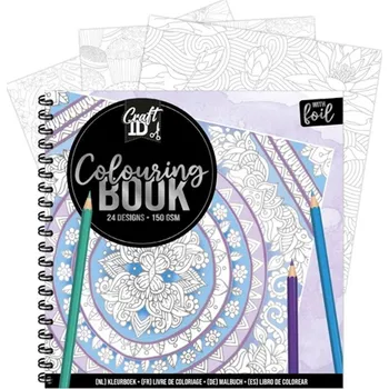 Antistresové omalovánky Craft ID Craft ID, CR1185-2, Třpytivé antistresové omalovánky, stříbrné linie