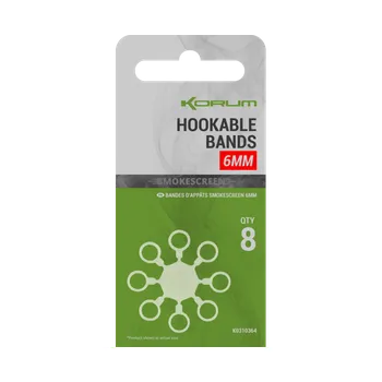 Korum Kroužky Smokescreen Hookable Bands - 12 mm