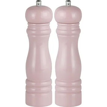 Mlýnek na koření AKCE Sada 2 dřevěných růžových mlýnků na sůl a pepř PINK II.jakost