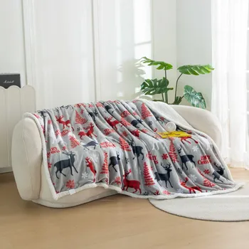 deka AKCE Vánoční mikroplyšová beránková deka MIX VZORŮ A BAREV II.jakost Rozměr: 160 x 200 cm