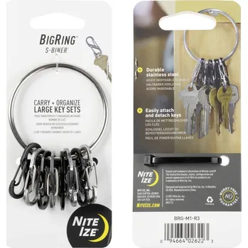Nite Ize klíčenka BigRing Steel 8 S-Biner