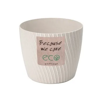 Obal na květináč Obal na květník MIKA ECO WOOD plastový d26x23cm