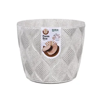 Obal na květináč Obal na květník PETIT ECO FLOW WOOD plastový d23x21cm (cs)