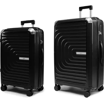 Velký a střední cestovní kufr s TSA zámkem ROWEX Nexus 2v1 Barva: Černá
