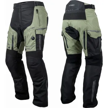 Moto kalhoty W-TEC Moto kalhoty Karmal černo-olivově zelená - XL