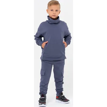 Chlapecká tepláková souprava - Winkiki WHB 181, šedomodrá Barva: Modrá, Velikost: 158