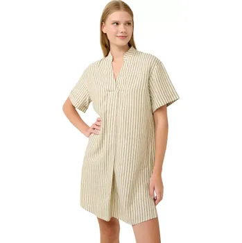 Dámské šaty Pruhované letní šaty Vamp s výstřihem do V 22857 green oil velikost M