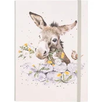 Zápisník Wrendale Designs Pružný zápisník Wrendale Designs "Fine and Dandy", B6, 102 l., linkovaný - Oslík