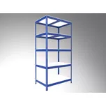 Regál do domácnosti Biedrax 35 x 60 x 180 cm, modrý, 5 polic bílé lamino 12mm, nosnost 200 kg na polici