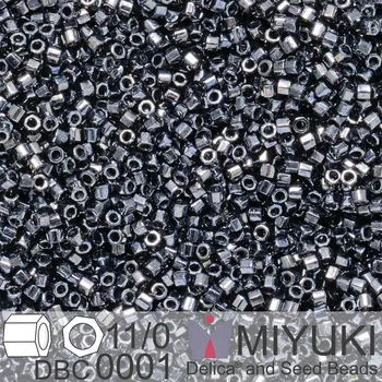 Korálek Korálky Miyuki Delica (fazetované) 11/0. Barva Gunmetal Cut DBC0001. Balení 5g.