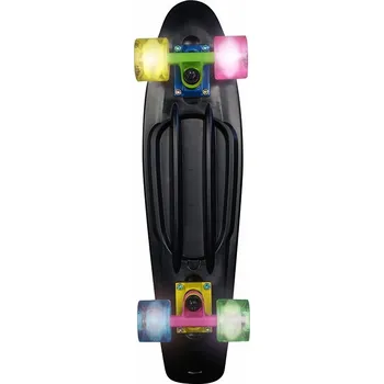 Skateboard Muuwmi NoRules Skateboard ABEC 5 FUN NEON, se svítícími kolečky