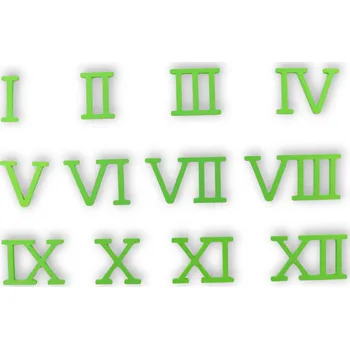 Plastová čísla římská zelená 20 mm - Zafira 1020