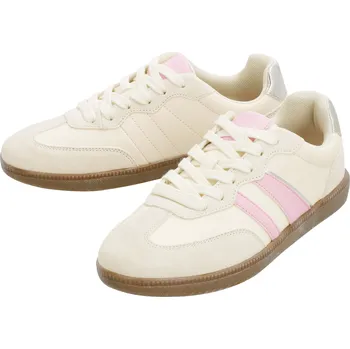 Dámské polobotky esmara® Dámská kožená obuv „Sneaker" (bílá/růžová, 40)