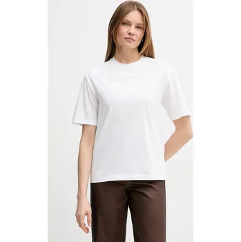 Bavlněné tričko Marc O'Polo 5000013306 béžová 01E, vel. S