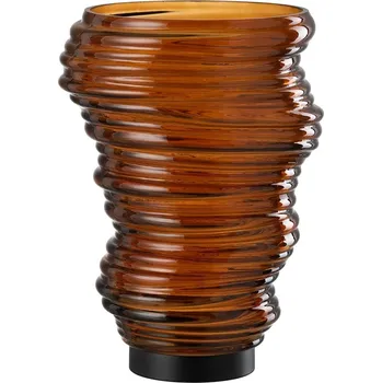 Váza Dekorativní váza J-Line Tornado 27,5 cm 48700 hnědá 88X