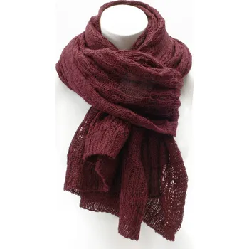 Šála Vínový dámský pletený šátek Galina