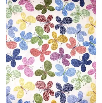 Bavlněná látka motýlci barevní plátno 150cm | RTex