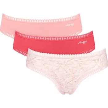 Kalhotky Dámské kalhotky SLOGGI GO CRUSH HIPSTER C3P XS Bílá, Červená, Růžová
