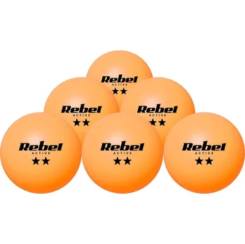 Pingpongová pálka Rebel RBA-4008 Sada míčků na stolní tenis, ABS, 6 ks, oranžová