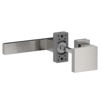 Dveřní kování hliníkové dveřní kování, sada klika - koule - dveřní kování, sada klika/koule, hranatá rozeta, barva eloxovaný hliník, univerzální, vhodné pro montáž na pravé i levé dveře