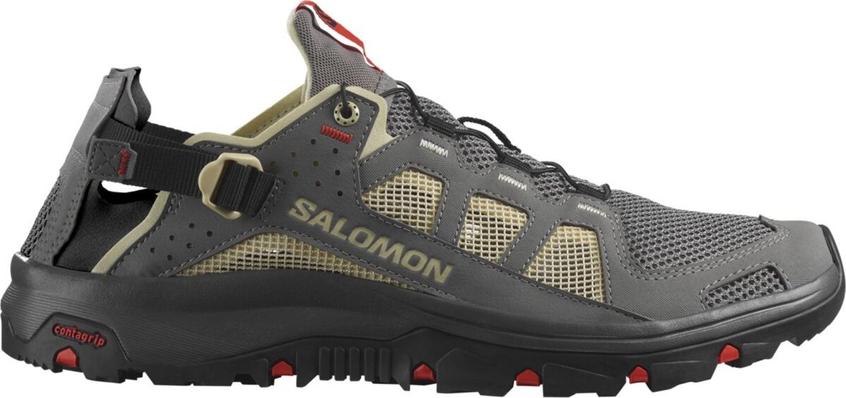 Salomon Techamphibian 5 471149 pánské síťované sandály i do vody pewter moth fiery red 45 1/3
