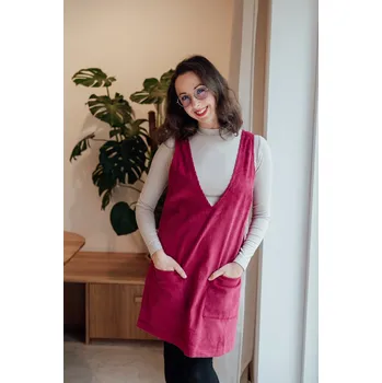 Dámské šaty Manšestrové šaty Dina fuchsiové Velikost: M