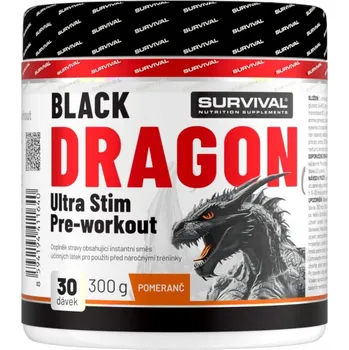 Anabolizér Survival Black Dragon Ultra Stim Pre-workout 300 g ostružina