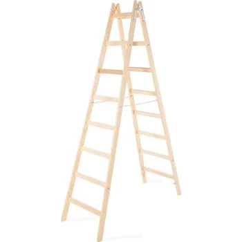 Žebřík Strend Pro 251420 Žebřík Strend Pro, 8 stupňový, dřevěné štafle, 2,56 m, max. 150 kg