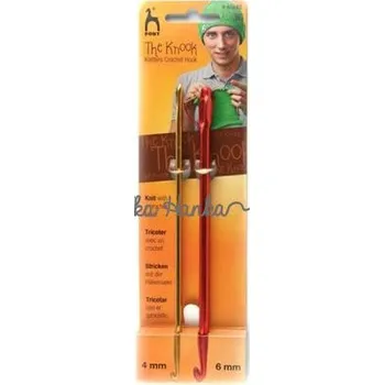 Nástroj na niť a příze Pony Háček na knooking 4+6mm