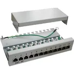 OEM DATACOM Patch box STP 12 port CAT5E DUAL GY hor.zářez / VL