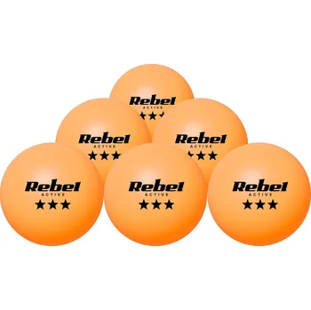 Pingpongová pálka Rebel RBA-4009 Sada míčků na stolní tenis, ABS, 6 ks, oranžová
