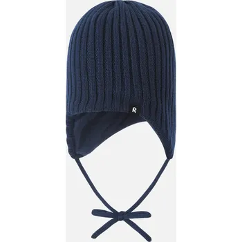 Pokrývka hlavy Extra teplá čepice ze 100% Merino vlny s fleecovou podšívkou Reima Myssytys - modrá Navy Velikost: 50cm (vel 92)