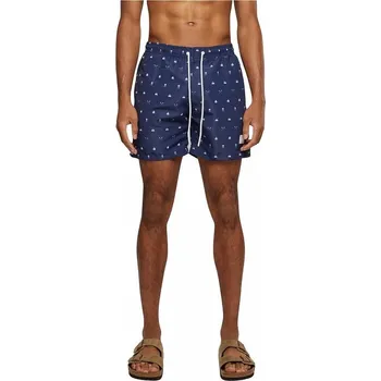 Pánské plavky Pánské šortky na plavání se vzorem Urban Classics (22 variant) Barva: modrá tmavá - mořské motivy, Velikost: 6XL