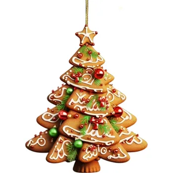 Vánoce Vitrážové okenní závěsné dekorace Vánoční přívěsek se šňůrkou Kreativní ozdoba na strom a domácí výzdobu