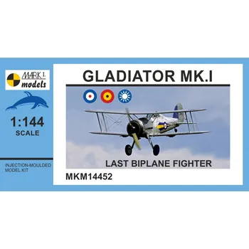 Plastikový model MARK I. Models 1:144 Gloster Gladiator Mk.I ‘Last biplane fighter’